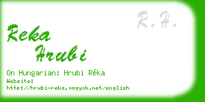 reka hrubi business card