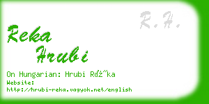 reka hrubi business card